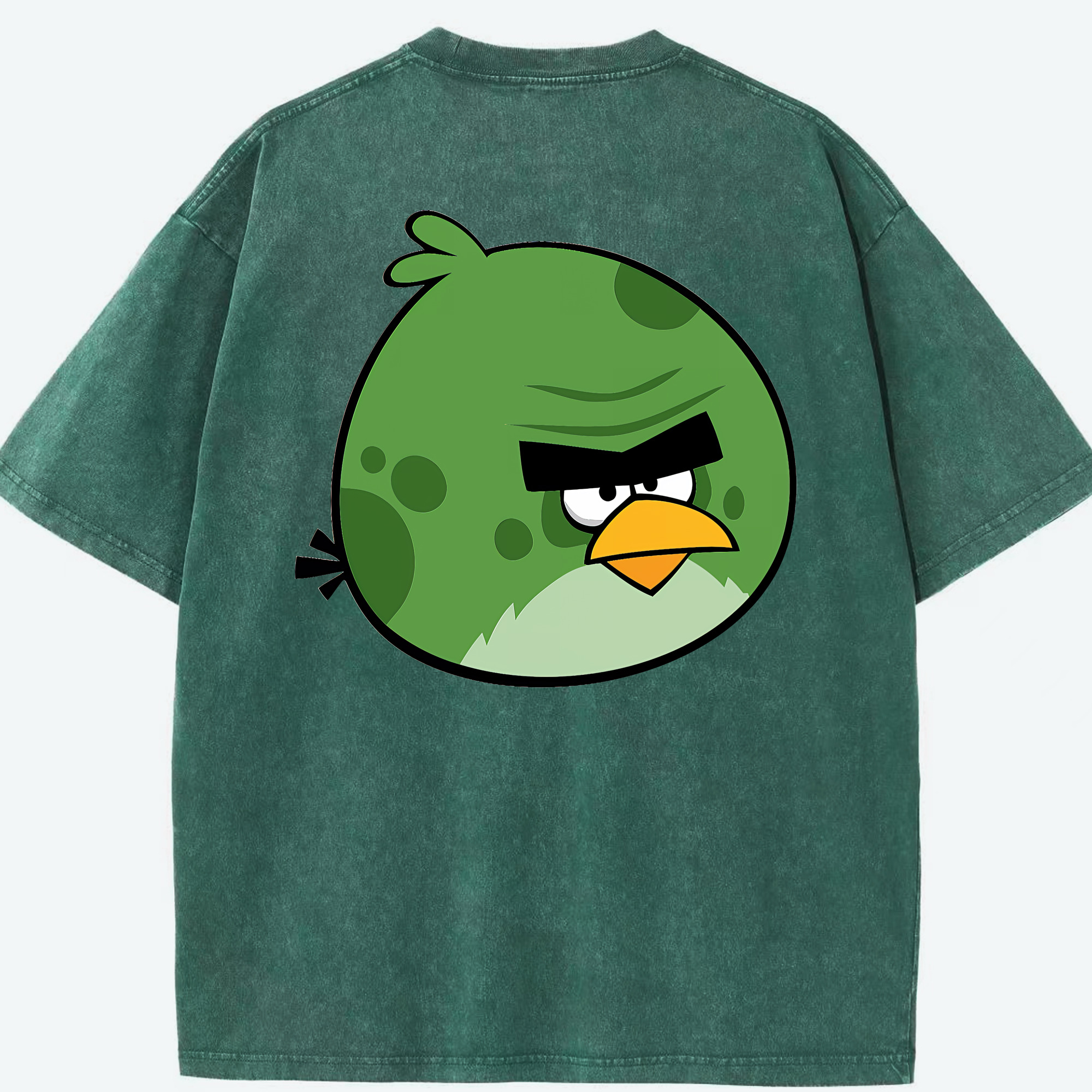 （画像用） Angry Birds アングリーバード 綿100% ヴィンテージ風 半袖Tシャツ（背面プリント）